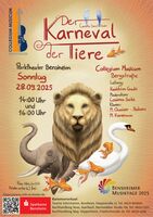 Veranstaltungsplakat mit Tieren