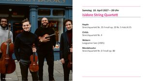 Isidore String Quartet mit Instrumenten