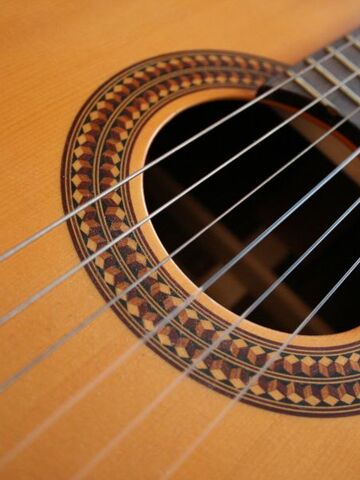 Klassische Konzertgitarre von Nah dran